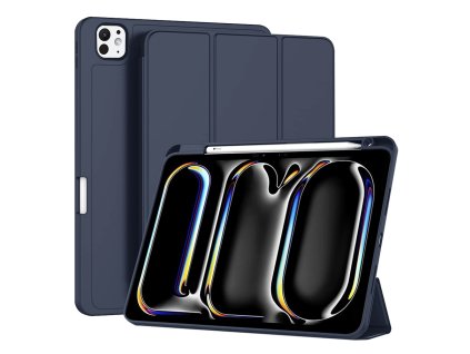 57789 techsuit knizkove puzdro flex trifold s drziakom na stylus pre ipad pro 11 2024 tmavomodre