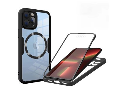 57090 techsuit kryt colorverse 360 magsafe ochranne sklo pre iphone 13 pro cierny