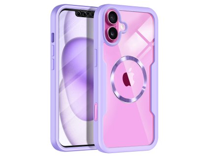 57114 techsuit kryt colorverse 360 magsafe ochranne sklo pre iphone 16 plus fialovy