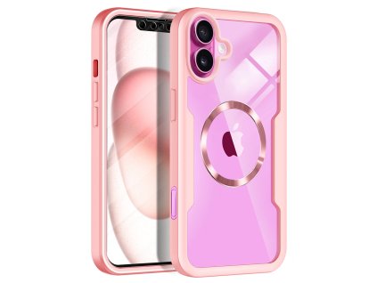 57120 techsuit kryt colorverse 360 magsafe ochranne sklo pre iphone 16 plus ruzovy