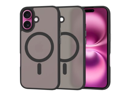 56856 techsuit kryt halofrost magsafe series pre iphone 16 plus cierny