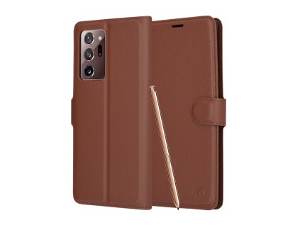 36787 6 techsuit leather folio otvaracie ochranne puzdro samsung galaxy note 20 ultra note 20 ultra 5g hnede