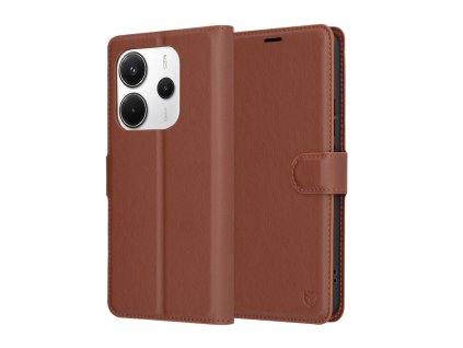53019 6 techsuit leather folio puzdro pre xiaomi redmi note 14 5g hnede brown