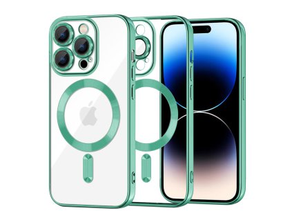 49980 6 techsuit luxury crystal magsafe puzdro pre iphone 14 pro svetlozelene light green