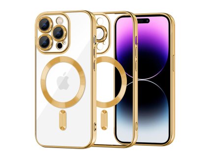 49998 6 techsuit luxury crystal magsafe puzdro pre iphone 14 pro max zlate gold
