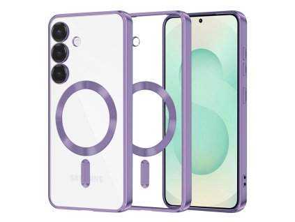 53430 techsuit luxury crystal magsafe puzdro pre samsung galaxy s25 plus svetlofialove light purple