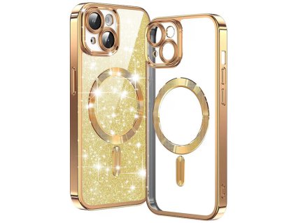 50244 7 techsuit luxury glitter magsafe puzdro pre iphone 14 plus zlate gold