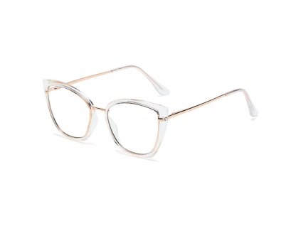 9142 techsuit okuliare proti modremu svetlu reflex metal wd605 n4 cat eye transparentne