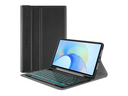 57549 techsuit otvaracie puzdro cozytab drziak na stylus rgb bezdrotova magneticka klavesnica pre honor pad x9 x8 pro cierne