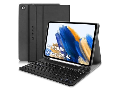 30361 techsuit puzdro cozytab s drziakom na pero rgb bezdrotova magneticka klavesnica samsung galaxy tab a8 10 5 2021 cierna