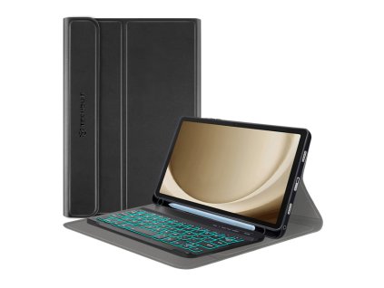 30382 techsuit puzdro cozytab s drziakom na pero rgb bezdrotova magneticka klavesnica samsung galaxy tab a9 plus cierna