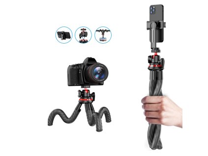 41000 techsuit selfie tyc c02 pre telefony a akcne kamery s flexibilnym stativom 43 cm cierna