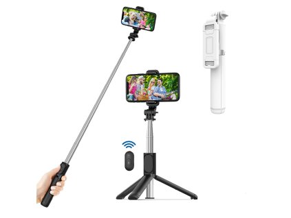 10180 8 techsuit selfie tyc q01 s dialkovym ovladanim bluetooth a drziakom na stativ biela
