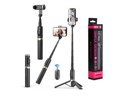 40115 techsuit selfie tyc q12 stabilny stativovy drziak s bezdrotovym dialkovym ovladanim 73 cm cierna