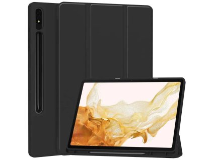 30481 techsuit sklopny obal flex trifold s drziakom na pero samsung galaxy tab s7 plus s8 plus cierna