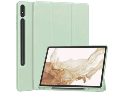30502 techsuit sklopny obal flex trifold s drziakom na pero samsung galaxy tab s7 plus s8 plus matcha zelena