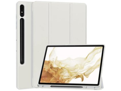 30487 techsuit sklopny obal flex trifold s drziakom na pero samsung galaxy tab s7 plus s8 plus siva