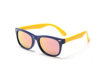 6658 techsuit slnecne okuliare polarizacne d802 pre deti uv ochrana zlta tmavomodra