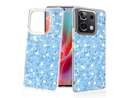 52353 techsuit sparkly glitter puzdro pre xiaomi redmi note 13 pro 5g poco x6 modre blue