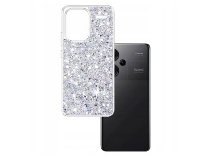 52392 techsuit sparkly glitter puzdro pre xiaomi redmi note 13 pro 5g biele white