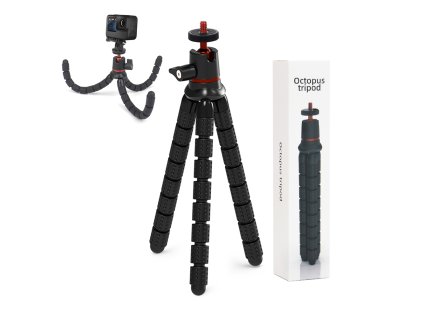 57477 techsuit tripod octopus jx 004 pre telefony a gopro prenosny a flexibilny cierny