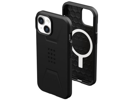 43467 uag civilian magsafe puzdro na iphone 15 cierna