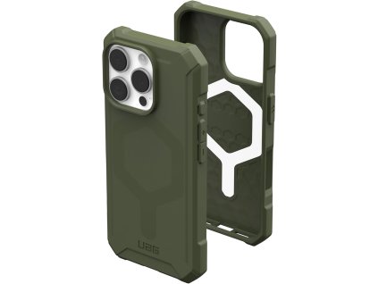 43710 uag essential armor magsafe puzdro na iphone 16 pro max olivova zelena