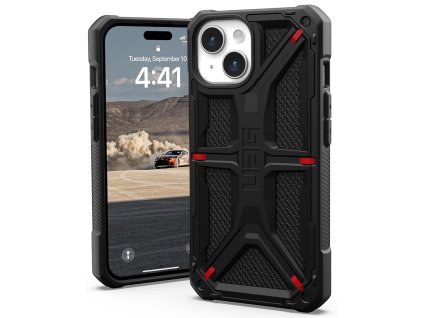 43653 uag monarch extremne odolny kryt na iphone 15 kevlar cierna