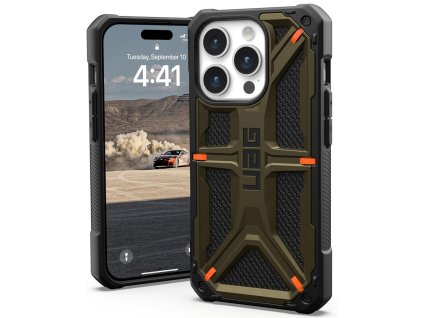 43635 uag monarch extremne odolny kryt na iphone 15 pro kevlar element zelena