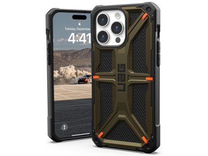 43626 uag monarch extremne odolny kryt na iphone 15 pro max kevlar element zelena