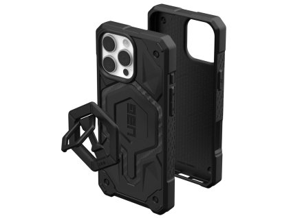 42759 uag monarch pro magsafe bundle extremne odolny kryt na iphone 16 pro max karbonova cierny stojan