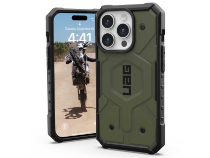 43800 uag pathfinder magsafe extremne odolny kryt na iphone 15 pro olivovo zelena