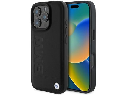 58920 bmw kozeny natural leather hot stamp kryt na iphone 16 pro max cierny