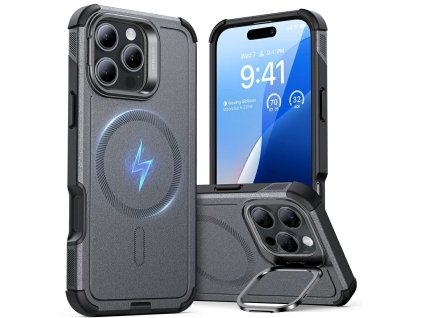 61281 esr cyber armor kickstand kryt na iphone 16 pro max sivy