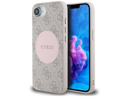 72306 guess 4g circle classic logo magsafe kryt na iphone 16e ruzovy