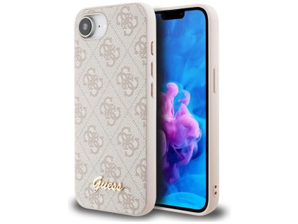 72279 guess hardcase 4g script logo kryt na iphone 16e ruzovy