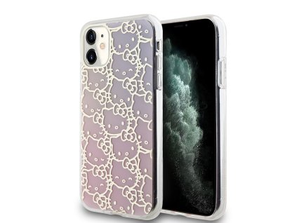 59094 hello kitty hardcase iml gradient electrop crowded kitty head kryt na iphone 11 ruzovy