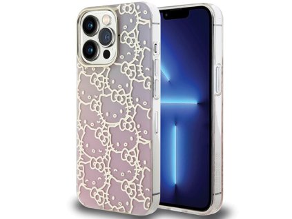 59097 hello kitty hardcase iml gradient electrop crowded kitty head kryt na iphone 14 pro ruzovy