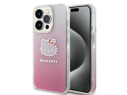 59103 hello kitty hardcase iml gradient electrop kitty head kryt na iphone 14 pro ruzovy