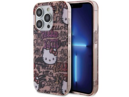 59028 hello kitty hardcase iml tags graffiti kryt na iphone 15 pro ruzovy