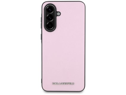 73272 karl lagerfeld saffiano puzdro pre samsung galaxy a56 5g s ruzovym kovovym logom