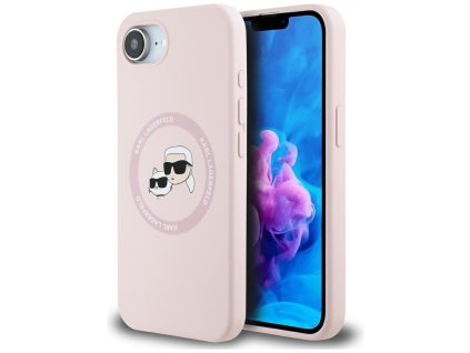 72225 karl lagerfeld silicone magsafe kryt na iphone 16e ruzovy karl choupette head