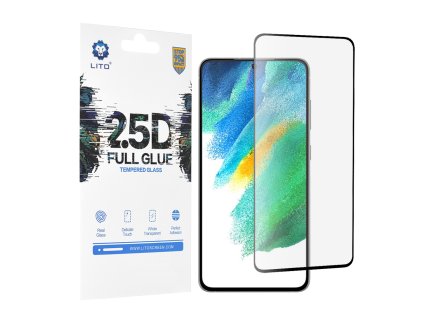 64461 lito 2 5d fullglue glass ochranne sklo na samsung galaxy s21 fe cierne
