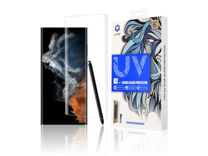 64431 6 lito 3d uv glass ochranne sklo na samsung galaxy s22 ultra 5g cire