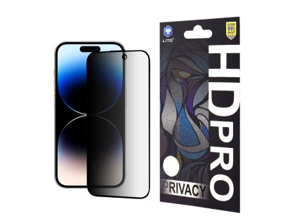 59919 lito hd pro privacy ochranne sklo na iphone 14 pro cierne