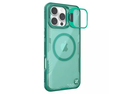 60933 nillkin iceblade prop magnetic s vyrezom na kameru kryt na iphone 16 pro zeleny