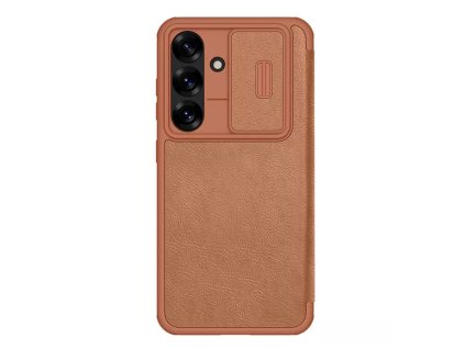 68478 nillkin qin pro leather case puzdro na samsung galaxy s25 plus hnede