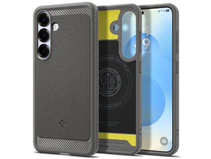 64242 spigen rugged armor magsafe kryt na samsung galaxy s25 sivomramorove marble grey
