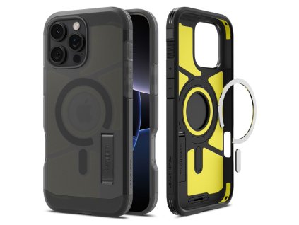 75825 spigen tough armor magsafe puzdro pre iphone 16 pro frost black matna cierna