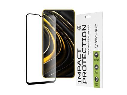 73377 techsuit 111d full cover full glue glass tvrdene sklo pre xiaomi poco m3 redmi 9 power redmi 9t cierne